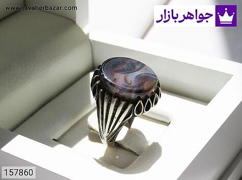 انگشتر نقره روس خوشرنگ مردانه [غیرنقره] - 157860